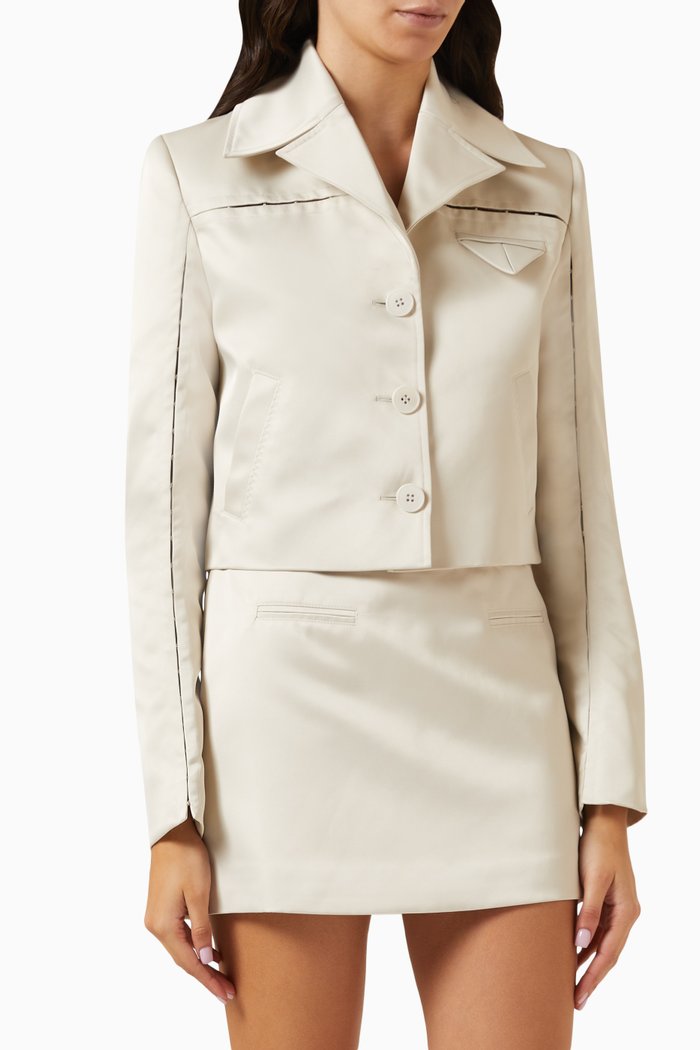 

Gera Cropped Jacket in Polyester, White