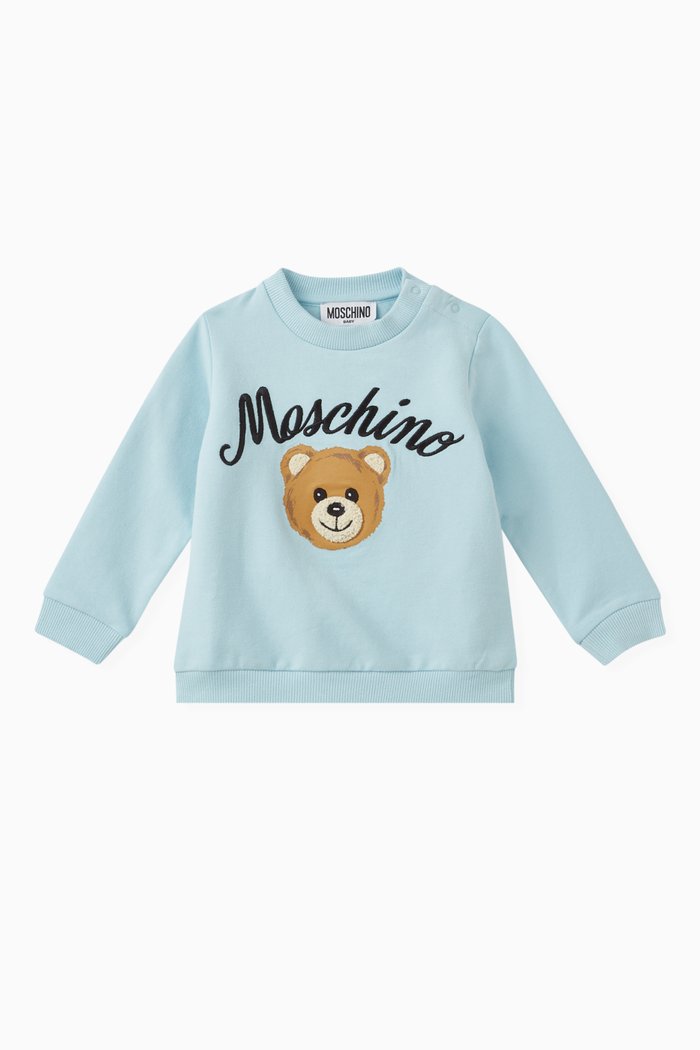 

Teddy Bear Sweatshirt in Cotton, Blue