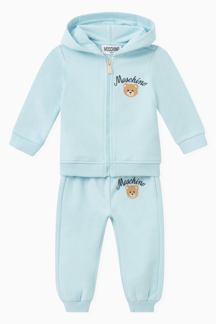 

Teddy Bear Tracksuit in Cotton Fleece, Blue