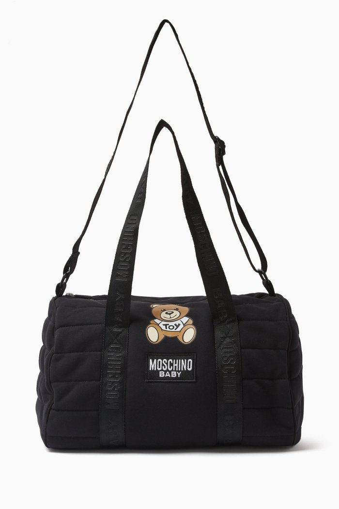 

Teddy Patch Changing Bag in Fleece, Black