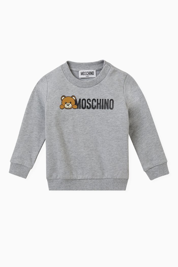 

Teddy Logo Sweatshirt in Cotton, Grey