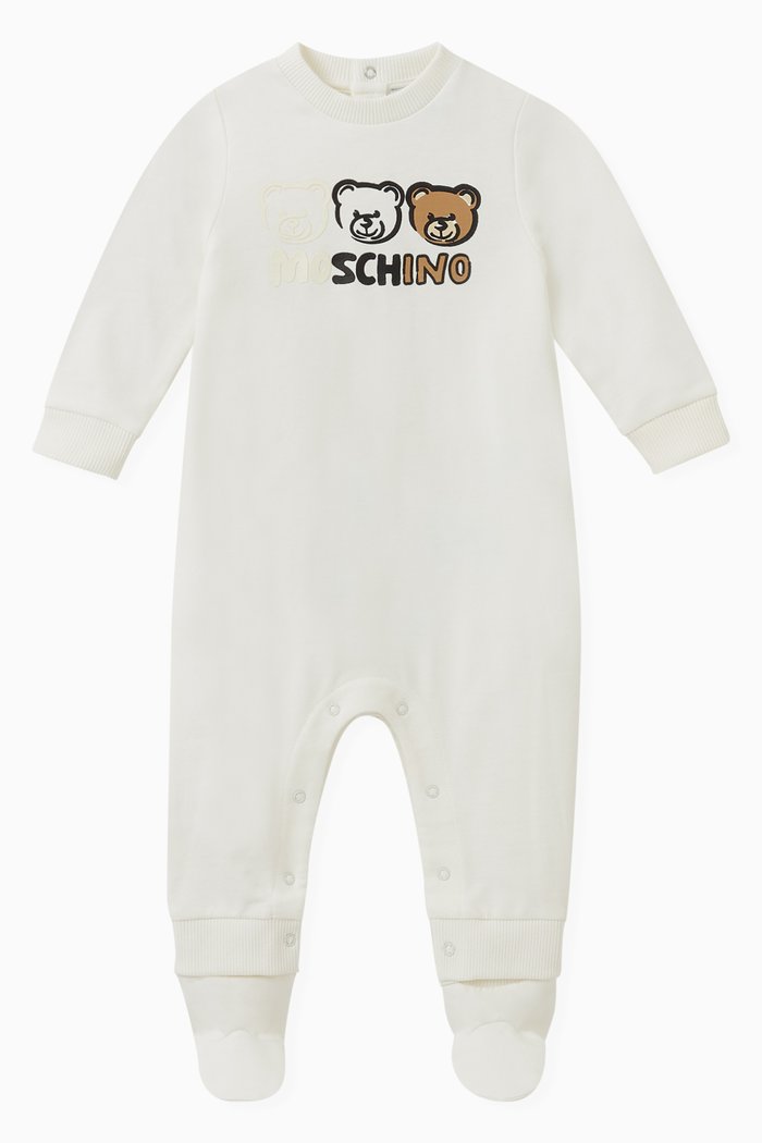 

Degradé Teddy Bear Romper in Cotton Fleece, Neutral