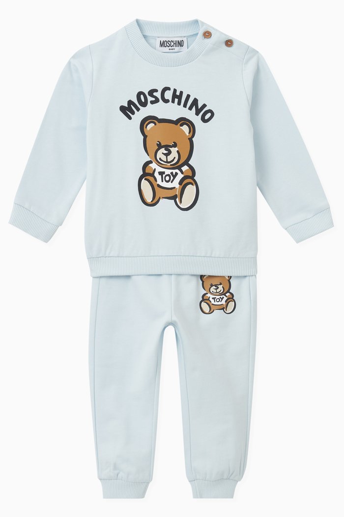 

Teddy Bear Tracksuit in Cotton, Blue