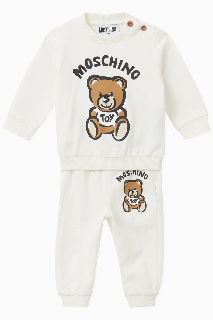 

Teddy Bear Tracksuit in Cotton, White