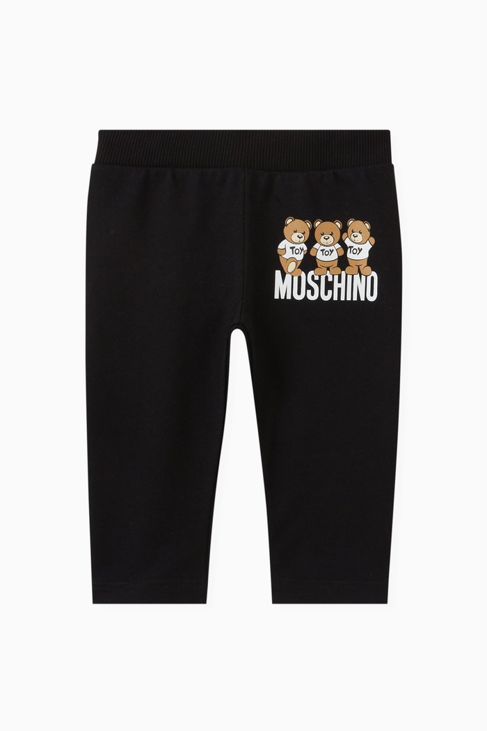

Teddy Friends Leggings in Cotton Jersey, Black
