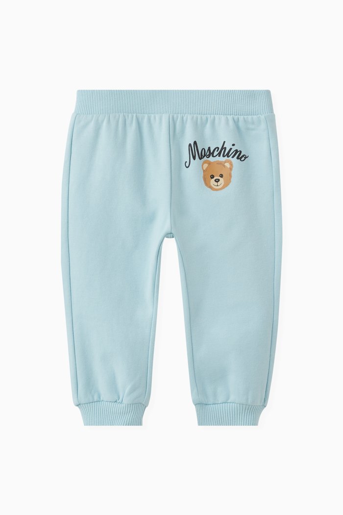 

Teddy Bear Sweatpants in Cotton Fleece, Blue