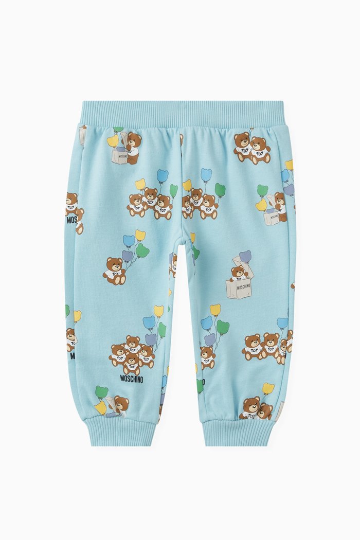 

Teddy Bear Sweatpants in Cotton, Blue