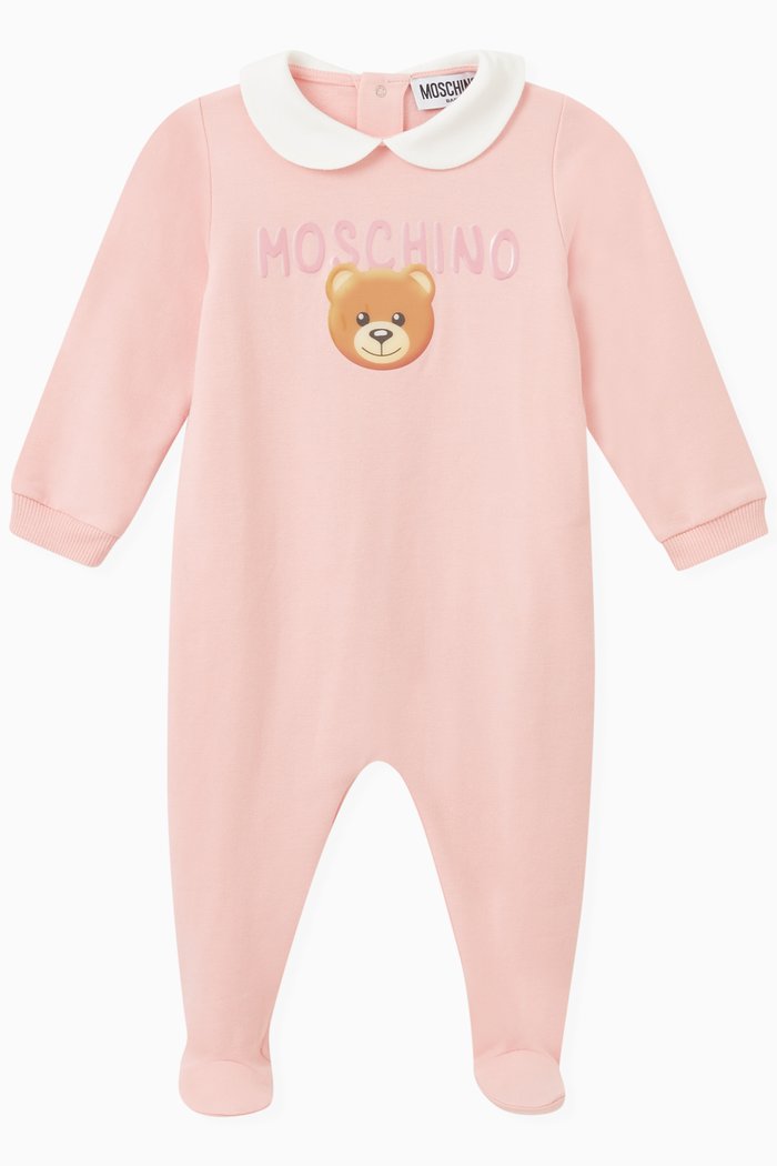 

Teddy Bear Romper in Cotton Jersey, Pink
