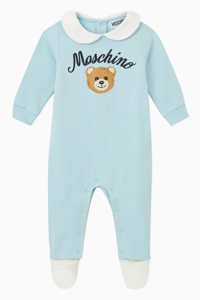 

Teddy Bear Romper in Cotton Jersey, Blue