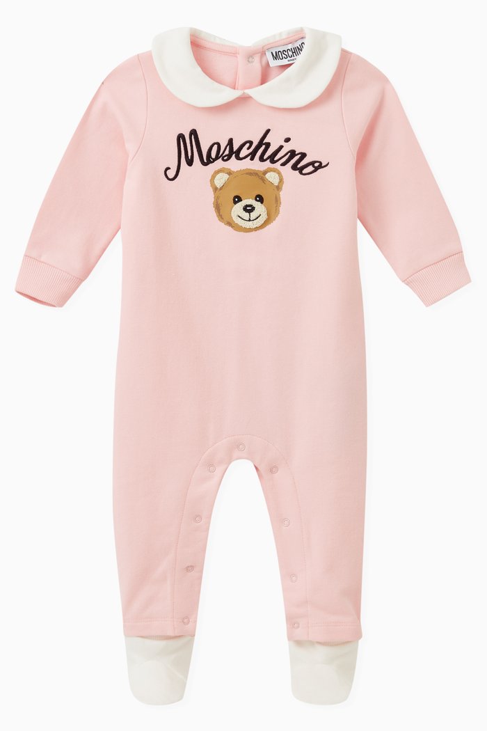 

Teddy Bear Romper in Cotton Jersey, Pink