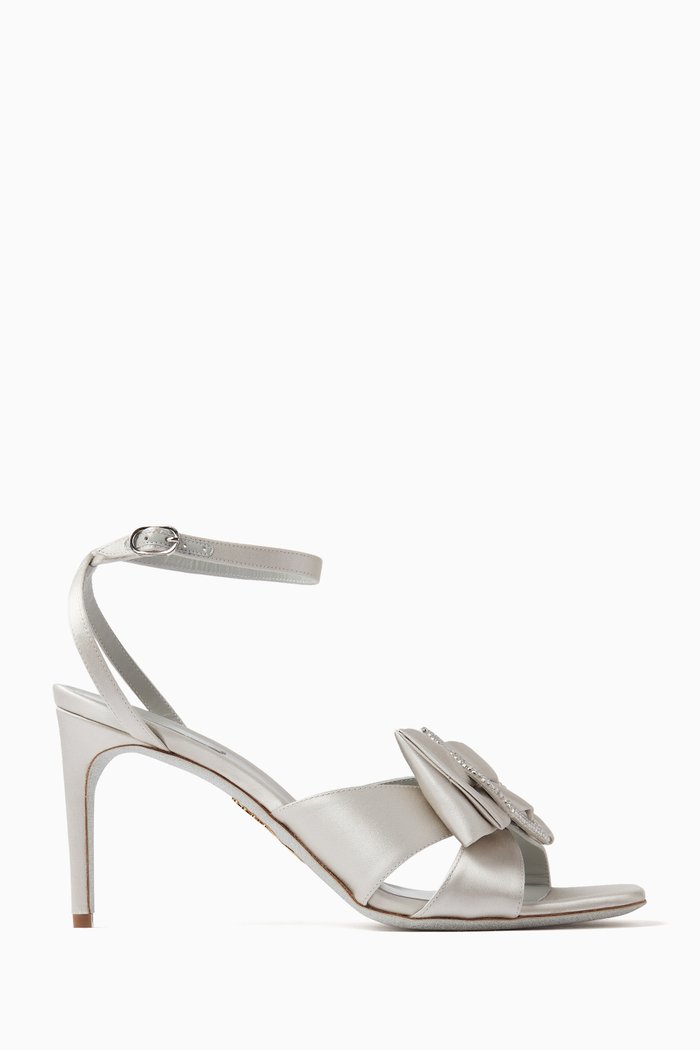 

Sara Bow 80 Sandals in Satin, Grey