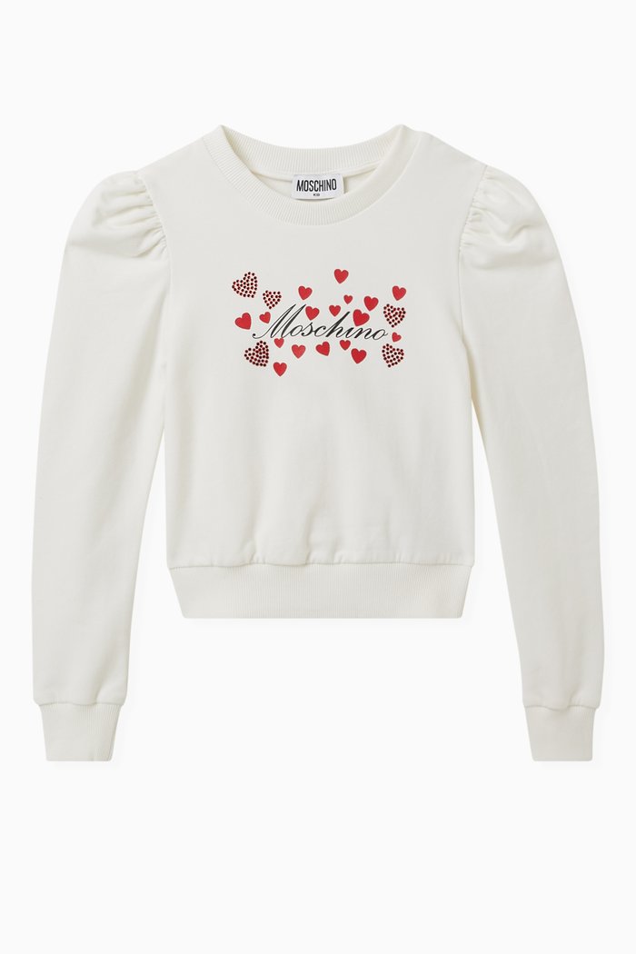 

Logo Print Sweatshirt in Cotton, Neutral
