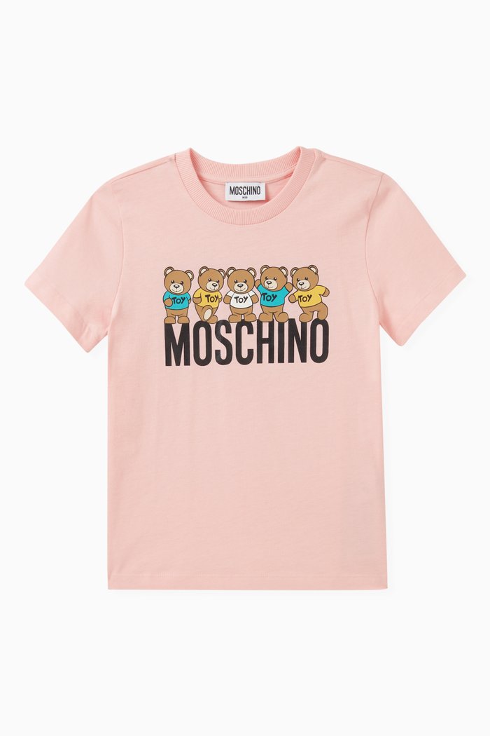 

Teddy Friends T-shirt in Cotton Jersey, Pink