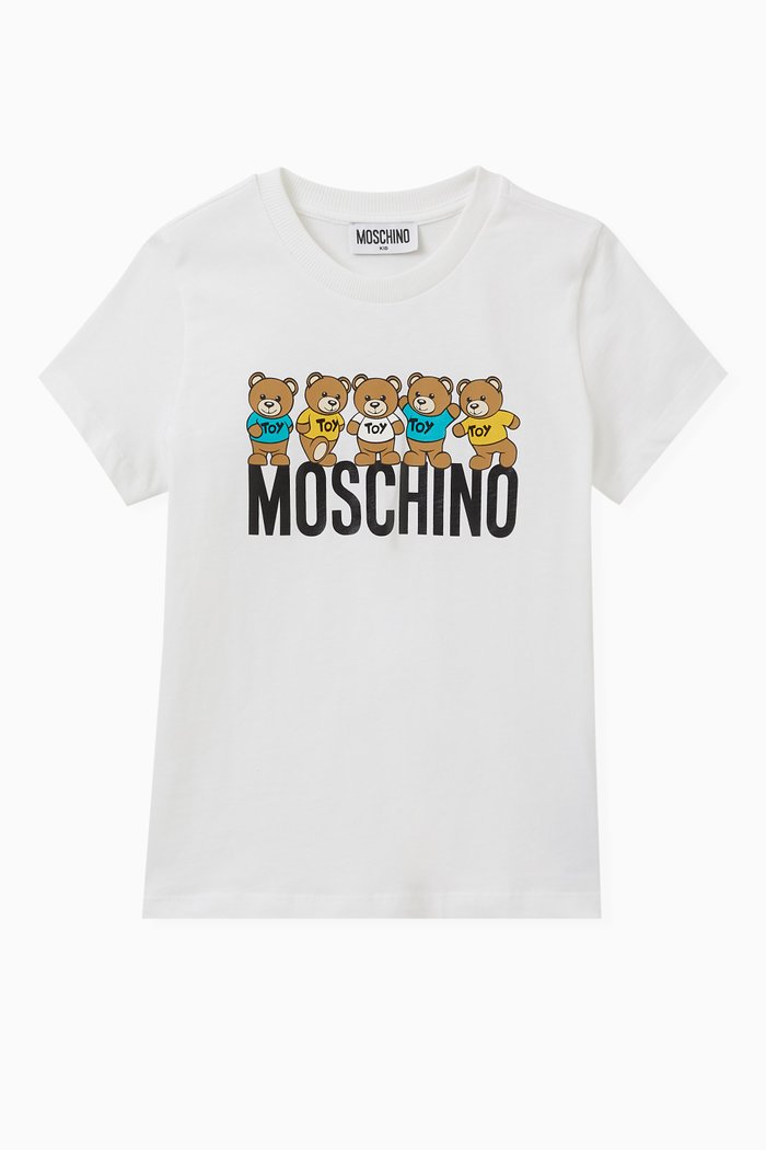 

Teddy Friends T-shirt in Cotton Jersey, White