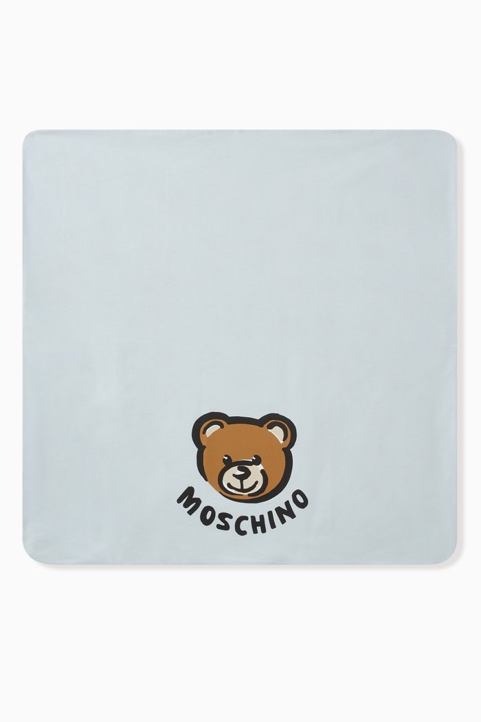 

Teddy Bear Blanket in Cotton, Blue