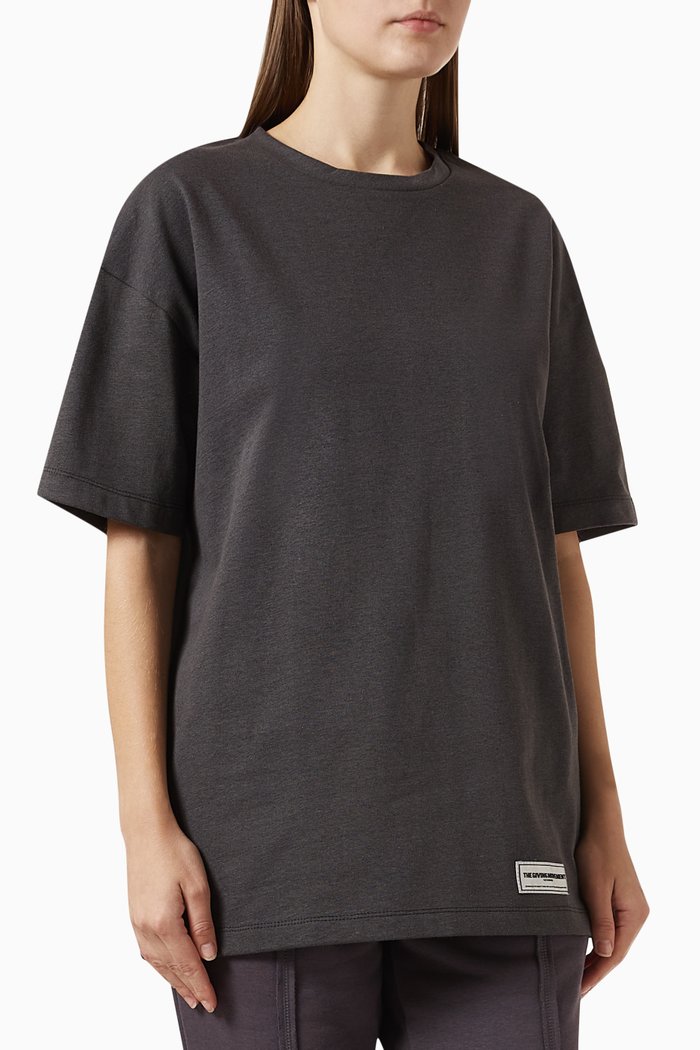 

Oversized T-shirt in Organic Cotton-jersey, Black