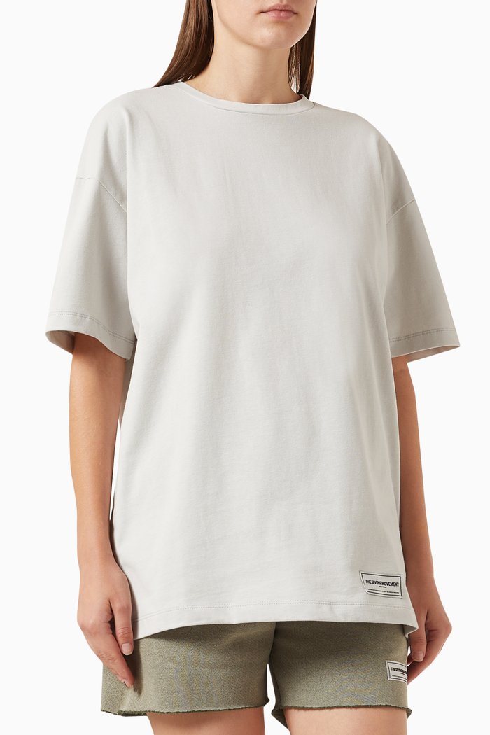 

Oversized T-shirt in Organic Cotton-jersey, Grey