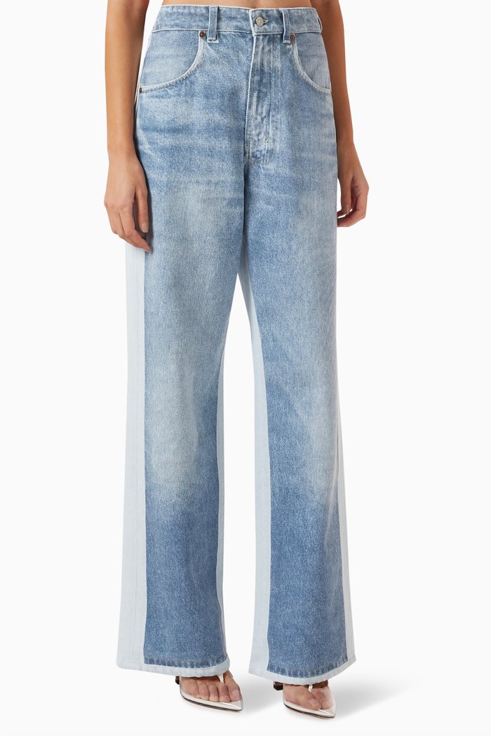 

Two-tone Jeans in Denim, Blue