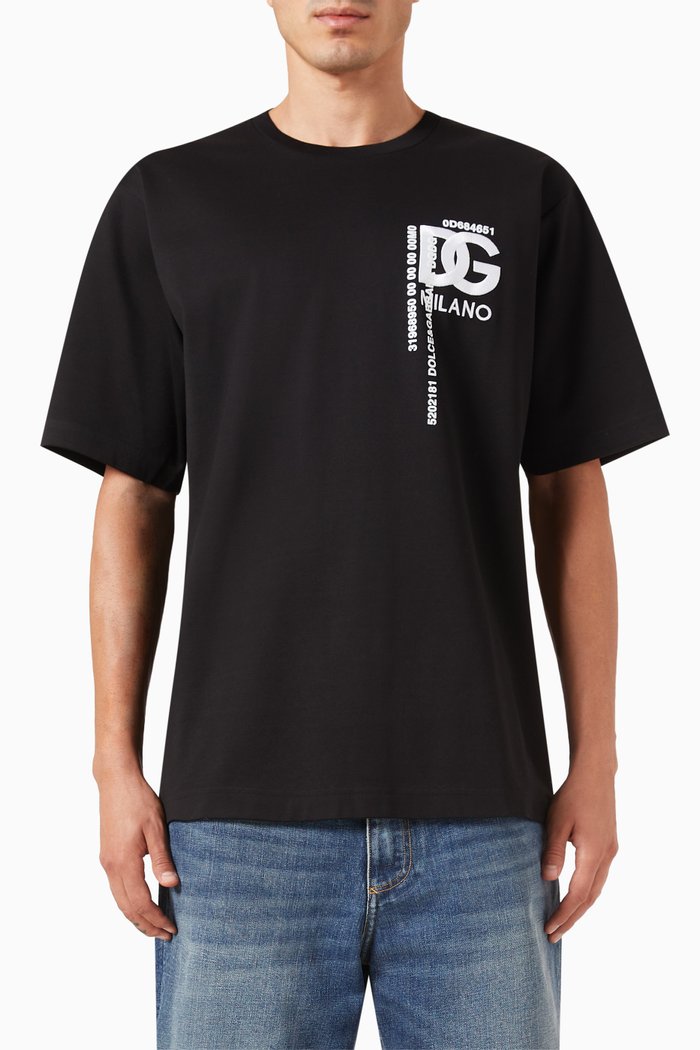 

Graphic Logo T-shirt in Cotton, Black