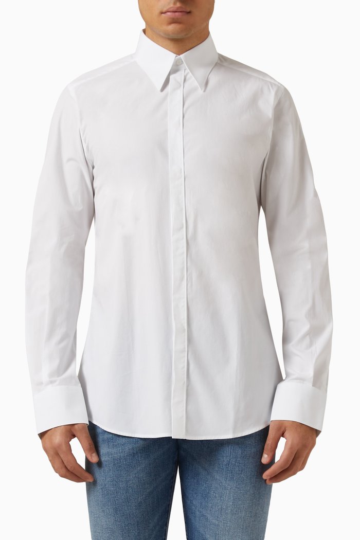 

Button-up Shirt in Cotton-poplin, White