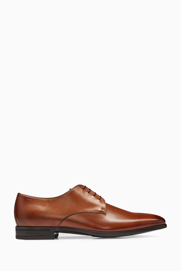 Kensington Derby Shoes in Leather, Brown