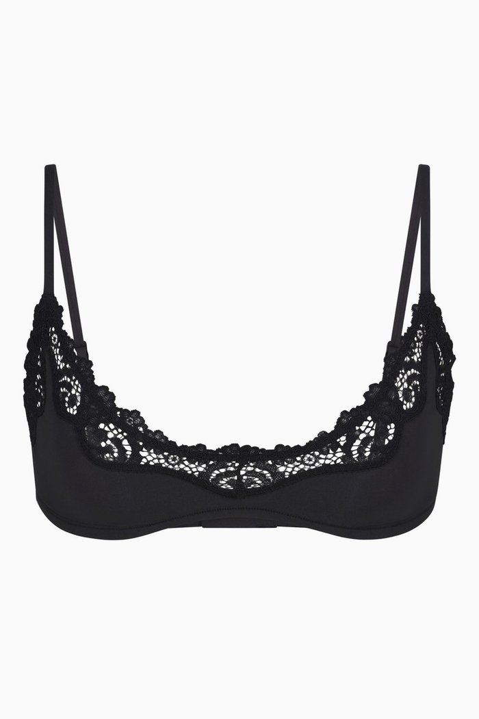 

Fits Everybody Scoop Bralette in Corded Lace, Black