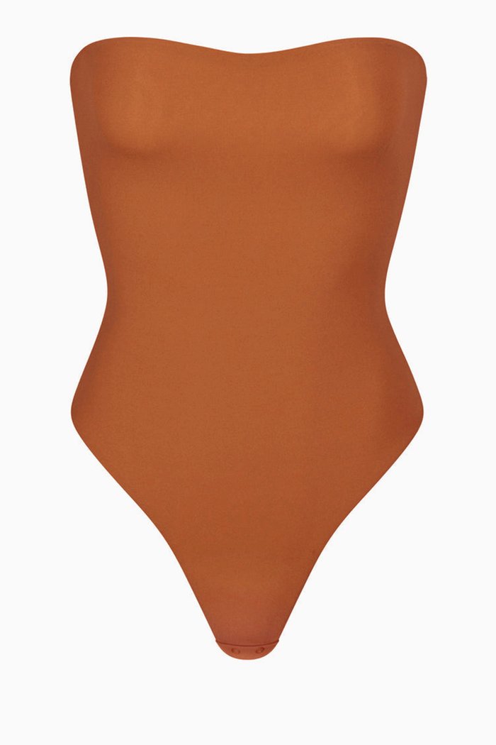 

Fits Everybody Strapless Bodysuit, Metallic