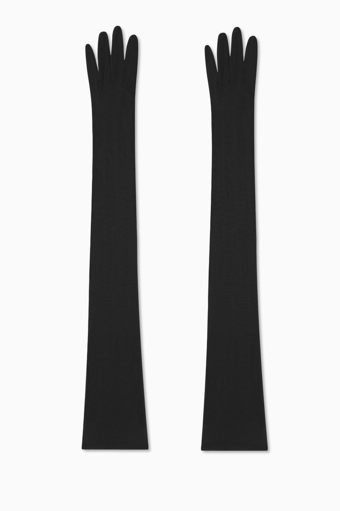 

Extra-long Gloves in Stretch-viscose, Black