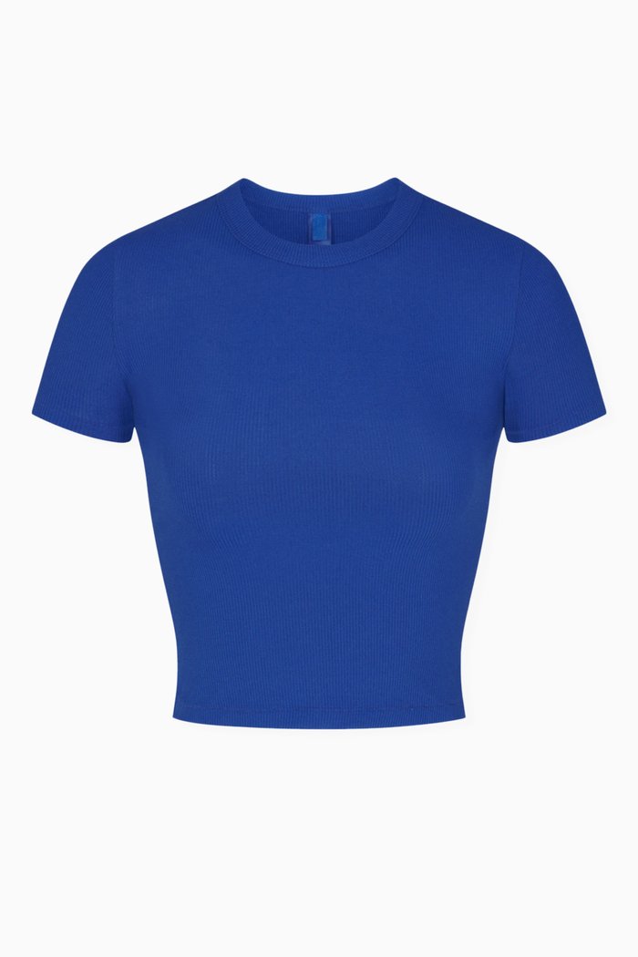 

Soft Lounge Cropped T-Shirt, Blue