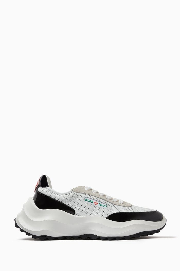 

Atlantis Sneakers in Perforated Leather, Black