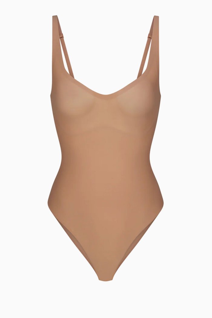 Foundations Moulded Brief Bodysuit, Brown