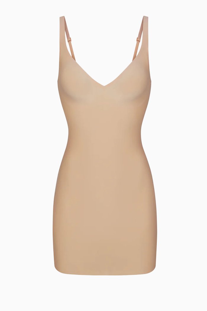 

Foundations Moulded Cup Slip Dress, Grey