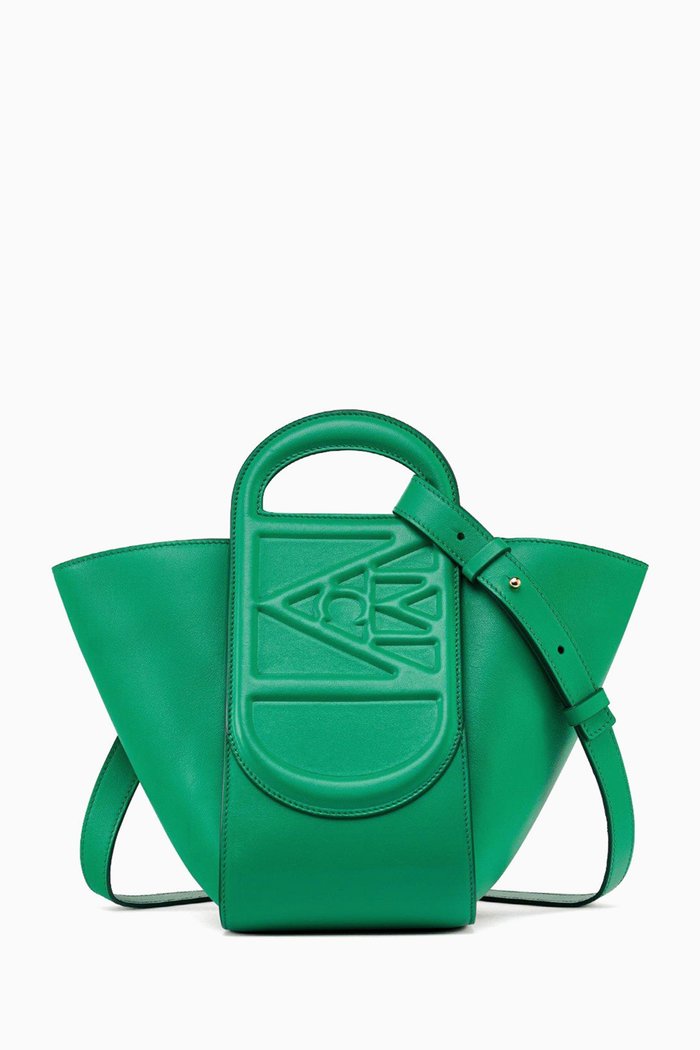 

Mini Mode Travia Tote in Spanish Nappa Leather, Green
