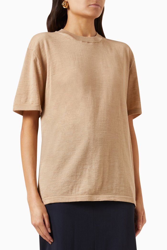 

Viky Top in Wool-blend, Neutral