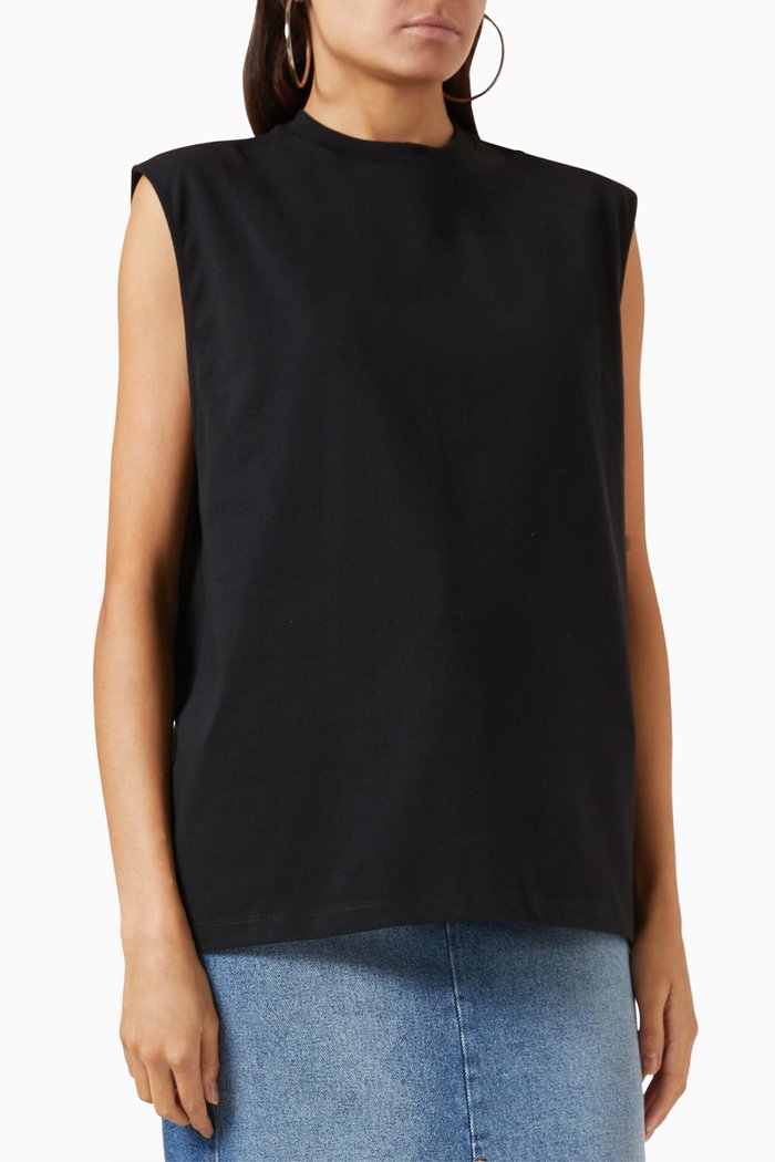 

Andrea Tank Top in Cotton-jersey, Black