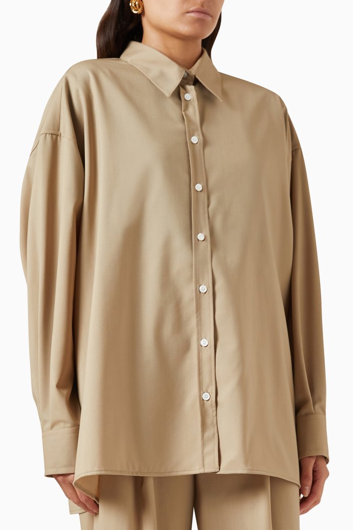 

Leo Shirt in Wool, Neutral