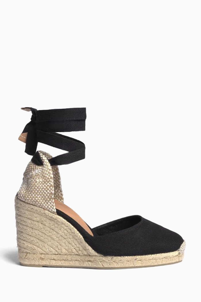 

Carina 70 Espadrille Wedges in Canvas, Black