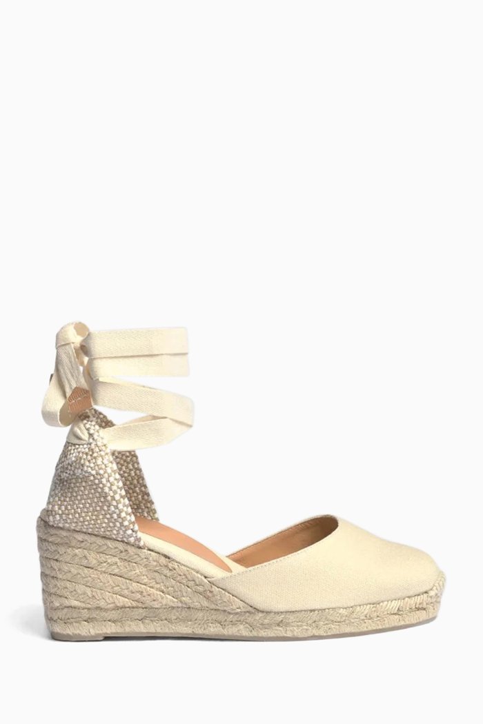 

Carina 50 Espadrille Wedges in Canvas, Neutral