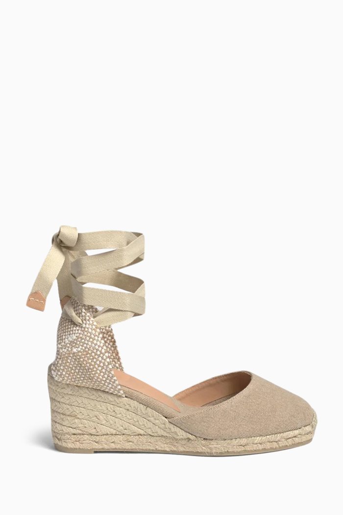 

Carina 50 Espadrille Wedges in Canvas, Neutral