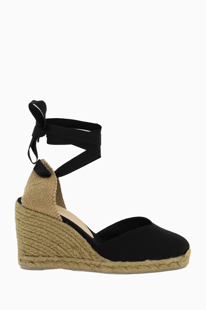 

Chiara 70 Espadrille Wedges in Canvas, Black
