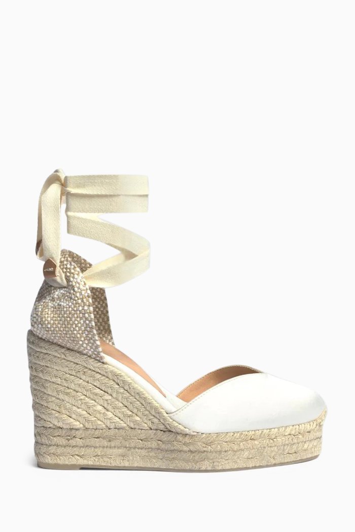 

Bridal Chiara 80 Espadrille Wedges in Canvas, White