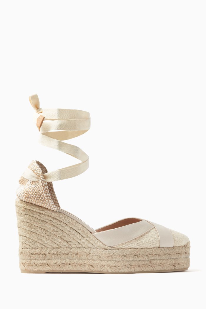 

Callas 80 Espadrille Wedges in Canvas, White