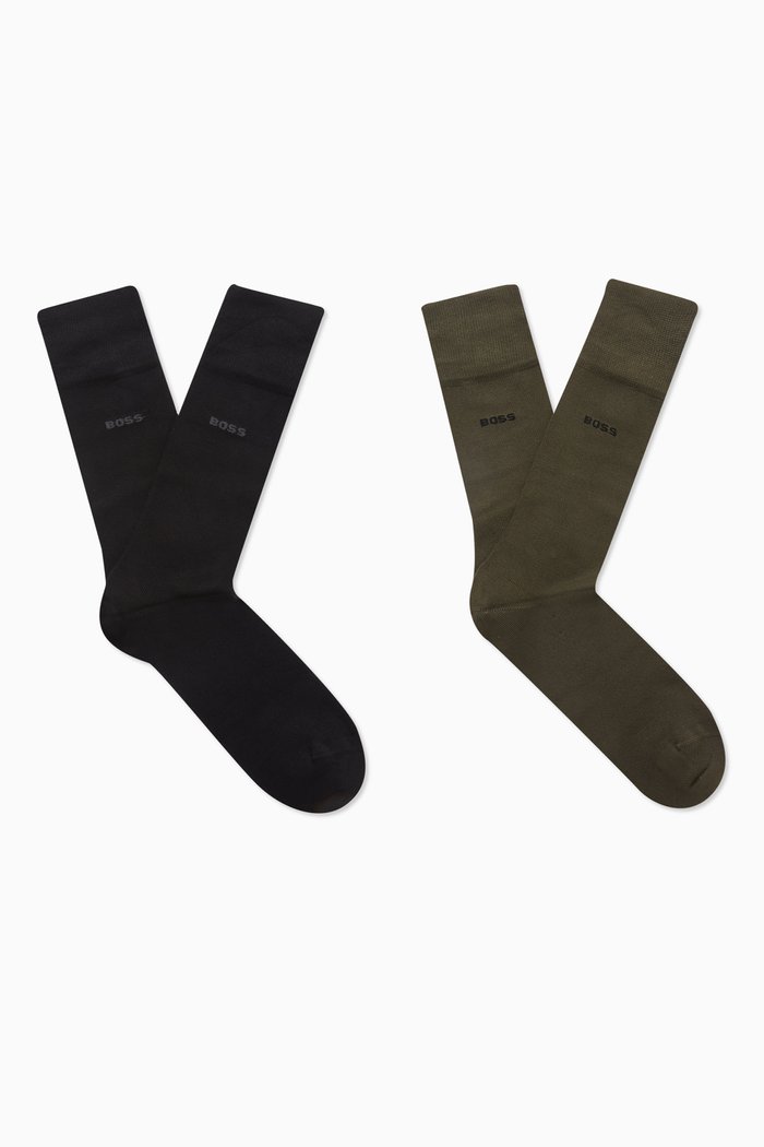 

Logo Socks in Viscose Blend, Set of 2, Green