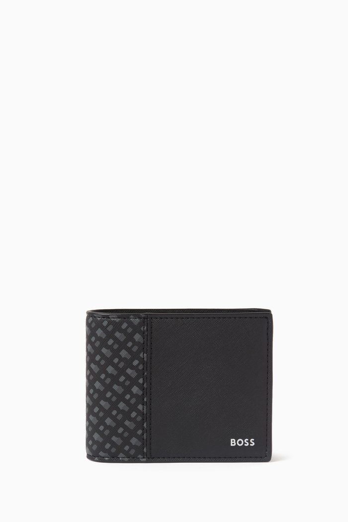 

Trifold Wallet in Leather, Black
