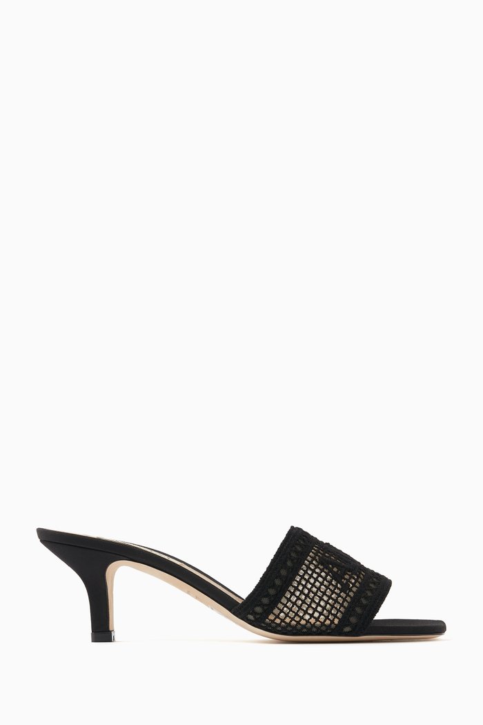 

Roma 50 Mules in Organic Cotton Lace, Black