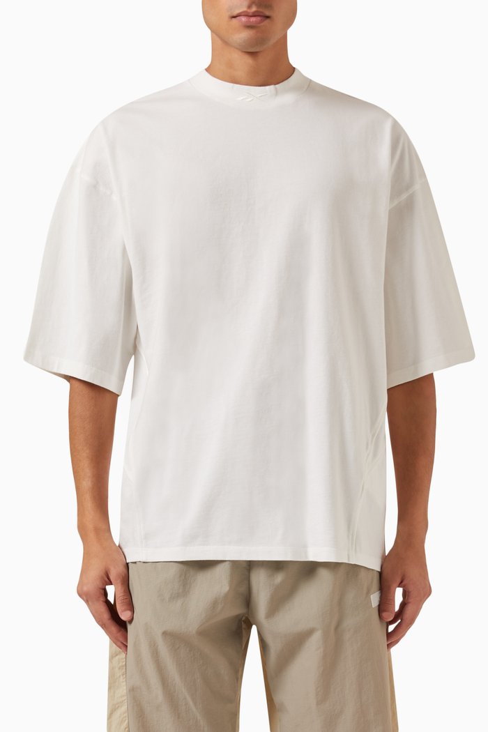 

Piped T-shirt in Cotton, White