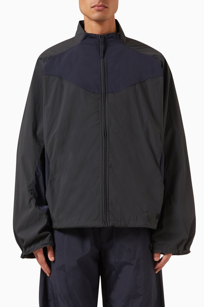 

Organic Cut Track Jacket in Ripstop, Black