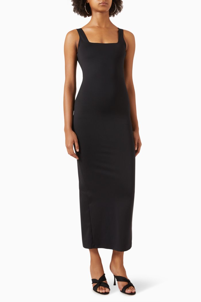 

Modern Tank Maxi Dress in Scuba, Black