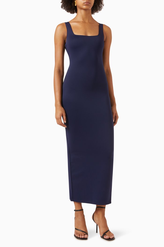 

Modern Tank Maxi Dress in Scuba, Blue