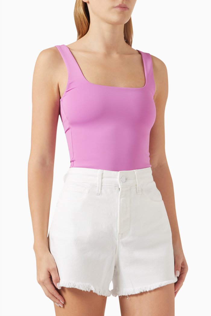 

Modern Tank Bodysuit in Scuba, Pink